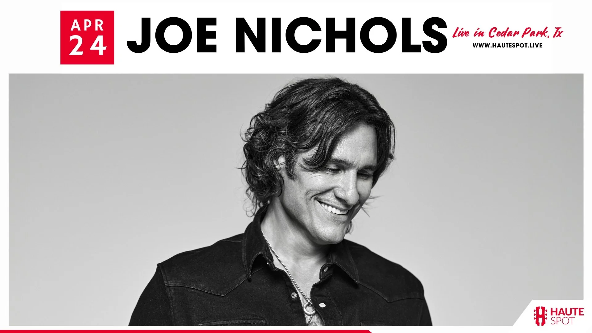 Joe Nichols Live in Cedar Park, Tx on Thursday, April 24th, 2025